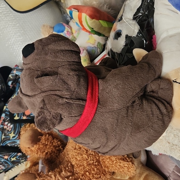 Dandee Shar Pei Dog Plush Stuffed Animal Toy 14" - Picture 5 of 7